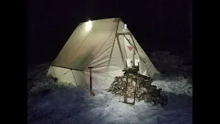 Snowtrekker Hot Tent Camping in the Adirondacks!