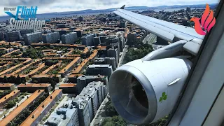 MSFS 2020 - Fenix A320 V2 | SCENIC Landing in Lisbon with Aer Lingus