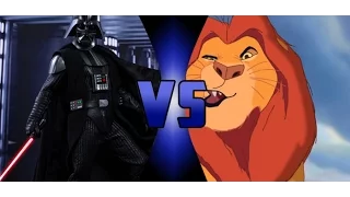Darth Vader VS Mufasa (Star Wars VS Disney) | One Second Punch Out Ep 10