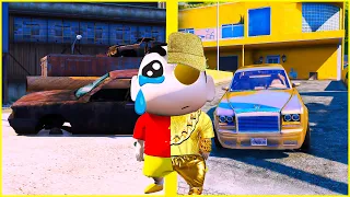 SHINCHAN TOUCH ANYTHING BECOME GOLD 😱 IN GTA5 TELUGU