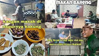 Masak dadakan makan bareng || temani kang Rozak lembur bikin idek mau memproduksi krupuk Makwek ⁉️