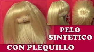 TUTORIAL MUÑECA PELO SINTETICO CON FLEQUILLO video- 393