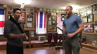 Ápấchề Knife Fighting & Battle Tactic - War Club versus Tomahawk: Upward Wind/Cross Wind Strike