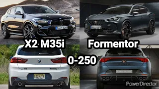 NEW CUPRA FORMENTOR VZ 2.0 TSI 310PS VS BMW X2 M35i ACCELERATION 0-250 (SUPRISING RESULT???)