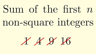 Sum of the First n Non-Square Integers