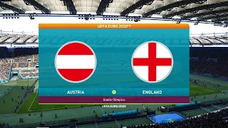 PES 2021 UEFA EURO 2020 England vs Austria Quarter Finals Gameplay 3-0