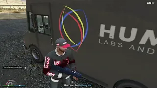 GTA Online - Security Contract - Vehicle Recovery - Humane Labs saving a Monkey!