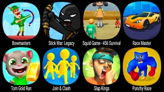 Bowmasters, Stick War Legacy, Squid Game 456 Survival, Race Master, Tom Hero Run, Join Clash ...