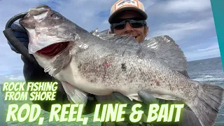 My "Go-To" Rock Fishing Setup For BIG Rockfish (Black Sea Bass) From The Jetty