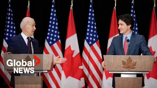 Biden, Trudeau announce Canada-US border rules change amid Roxham Road concerns | FULL