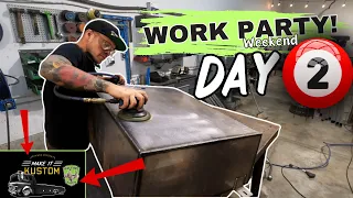 DAY-2 THRASH Weekend - PAINT PREP! MORE Welding & Wrenching - RAMP TRUCK EP-22