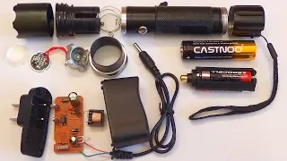 LED torch with a DANGEROUS charger