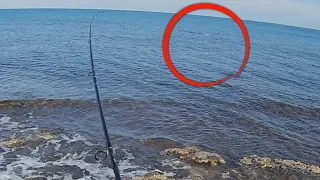 Kıbrıs Balık Avı (Dev Balık Kancadan Kurtuldu) - Shore Fishing in North Cyprus (Big Fish Lost)