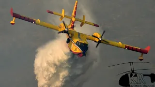 Amazing firefighter CL-415 SuperScooper at Ragusa, Sicily