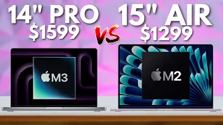 M3 MacBook Pro 14" vs M2 MacBook Air 15" - WHICH SHOULD YOU BUY?