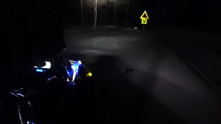 Yamaha sidewinder xtx le stuck in the snow in darkness part 2