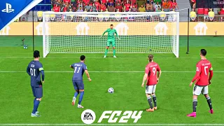 MESSI VS RONALDO / PSG VS MANCHESTER UNITED / FC 24 PENALTY SHOOTOUT / UCL FINAL