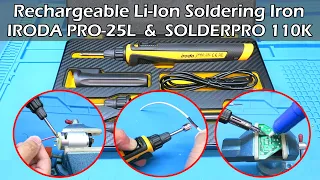 IRODA Cordless Li-Ion Rechargeable Solder Iron - PRO-25LK & SOLDERPRO 110K