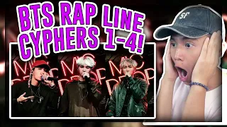 FIRST TIME REACTING TO BTS CYPHERS 1-4![REACTION]