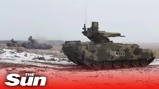 Putin’s ‘Terminator’ tanks move 2 miles from Ukraine