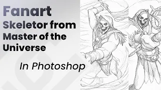 How to draw in photoshop , Skeletor , Jesus Conde Masters of the universe