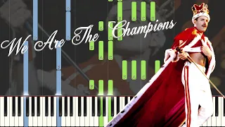 Queen - We Are The Champions Piano/Karaoke *FREE SHEET MUSIC IN DESC* (As Played by Freddie Mercury)