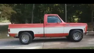 More work on 1977 GMC "Wilma". Do you like these wheels? Tailgate Patina, Insides are popping now!