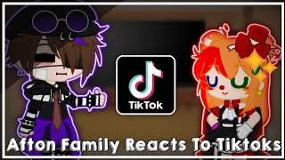 Afton Family Reacts To Tiktoks|Gacha Club|