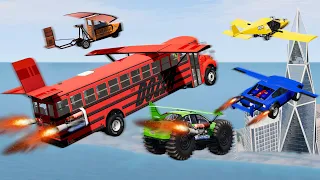 Flying Car Fight #2 - Who is better? - Beamng drive - Beamng drive