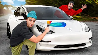 I Gifted my Best Friend a NEW Custom Tesla! (ft. Marko)