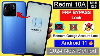 Xiaomi Redmi 10A FRP Bypass 2024 ✅  | Google Account Unlock MIUI 12.5 Android 11 ✅