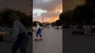 Santa Monica hill surf skating