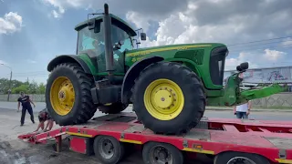 Притащили JOHN DEERE 8520 для подключения к шведскому лесному прицепу FORS FARMA