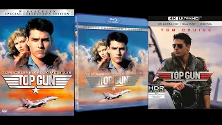 Top Gun DVD vs Blu-ray vs 4K Blu-ray Comparison (SDR version)