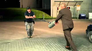 Shark Attacks - Vinnie Jones attacks boom boy on the set of "Redirected"