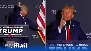 Trump calls charges 'bull***t' and dances in front of chanting crowd