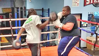 Jeff Mayweather gives Richard Steele's super heavyweight nephew a DOOM SESSION