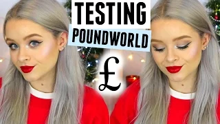 TESTING POUNDWORLD MAKEUP!! CHRISTMAS TUTORIAL | sophdoesnails