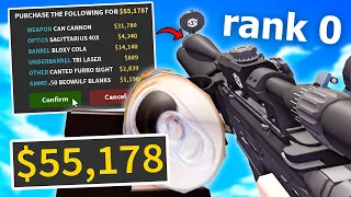 Buying the MOST EXPENSIVE Setup at RANK 0 in Phantom Forces...