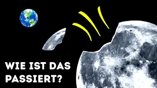 Ein riesiges Stück Mond ist abgebrochen und nähert sich der Erde