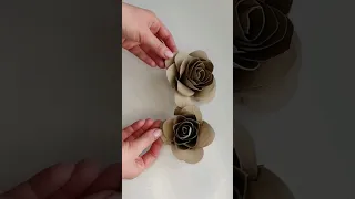 Toilet paper roll DIY - Roses 😍 #diy #shorts #craft #paperrolls #creativeideas