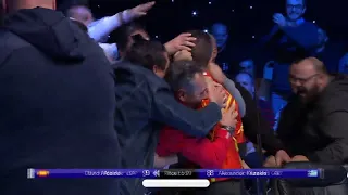 David Alcaide AMAZING bank shot to win World Pool Masters