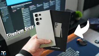 Samsung Galaxy S24 Ultra Titanium Gray Unboxing + First Impressions!