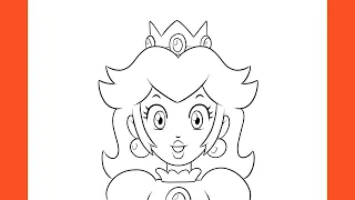 How To Draw Peach (Mario Bros)