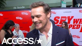 The Spy Who Dumped Me's Sam Heughan On Stunts, Laughing With Mila Kunis & Kate McKinnon, 'Outlander'