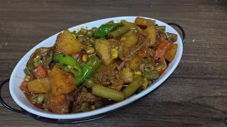 Mix Veg Bhuna Dhaba Style Recipe | ڈھابہ اسٹائل مکس سبزی ریسیپی | must try