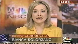 News coverage during the US invasion of Iraq, April 6-7 2003 part 1 - MSNBC, CNN