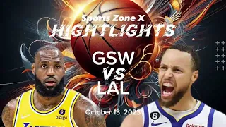 Golden State Warriors VS Los Angeles Lakers Full Game Highlights | Oct 13 | 2023-24 | NBA Preseason