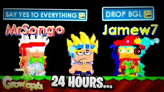 FAMOUS Growtopians DECIDE MY DAY !!! ( PART 2 ) ( MrSongo, Jamew7, Peterw, ExSaudia ) | Growtopia