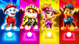 Paw Patrol Rescue - Marshall vs Rubble vs Skye vs Chase | Tiles Hop EDM Rush